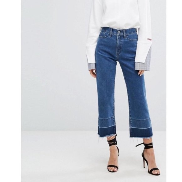 Evidnt Los Angeles Jeans Contrast Cuff Trendy 25 - Picture 1 of 8